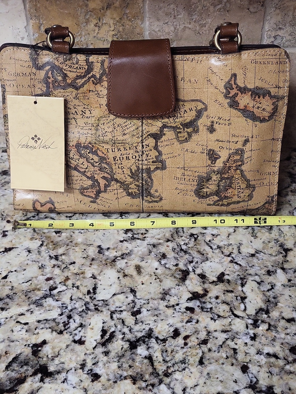 Patricia Nash Euro Map Rienzo Satchel - Picture 2 of 14